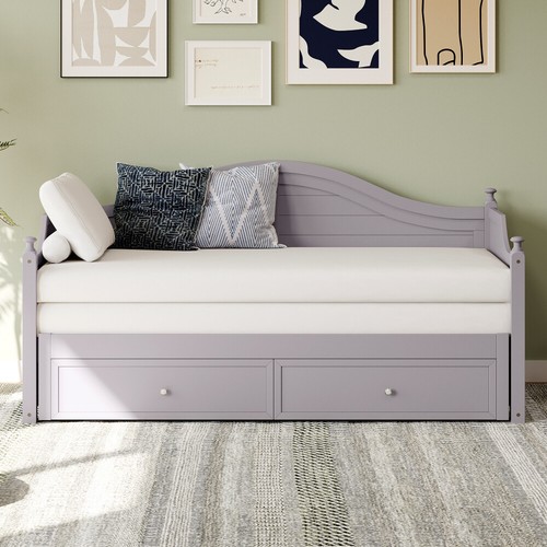 Twin Daybed with Storage Drawers Modern Daybed Frame for Living Room - Picture 48 of 53