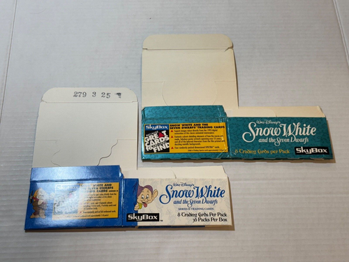 SKYBOX DISNEY SNOW WHITE SERIE 1 E 2 CARTE COLLEZIONABILI SCATOLE VUOTE - Foto 4 di 4