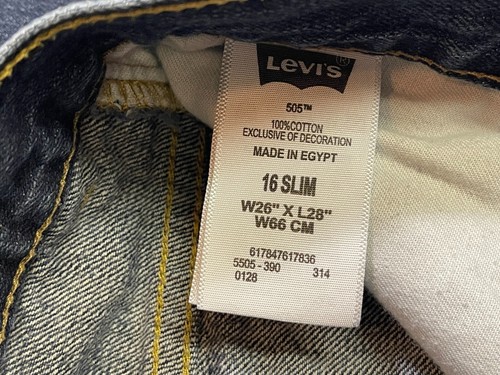 Levi Strauss - Levi's Boys 505 Regular Blue Jeans (Size 16 Slim) - Picture 16 of 16