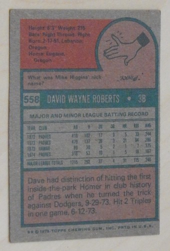 1975 Topps San Diego Padres Baseball Cards - Set of 8 Excellent Near Mint Cond - Picture 12 of 16