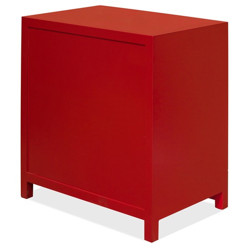 US Seller - Red Elmwood Chinese Ming Vanity Cabinet - Picture 4 of 5