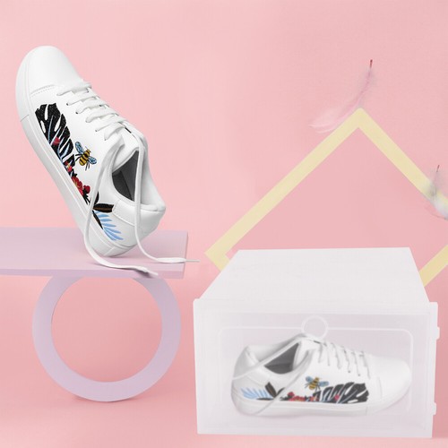 12 PCS Shoe Box Storage Artifact Plastic Boxes Space Saving Organizer - Picture 4 of 12