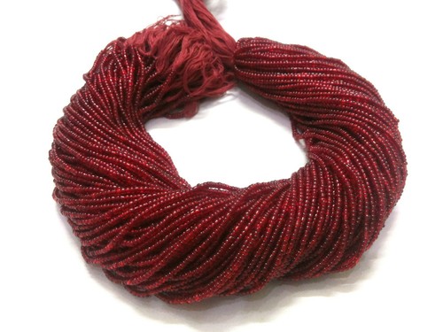 10 Strand Maroon Red Pearl Chid Rondelle Smooth 2mm Red Pearl Chid Beads 12"inch - Picture 7 of 10