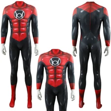 Red Lantern Corps Jumpsuit Atrocitus Cosplay Costume Adult Kids Suit Halloween