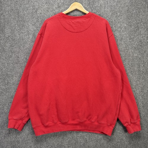 Vintage Nike Sweatshirt Mens 2XL Red Swoosh Sellout Retro Sports Y2K USA Crimson - Picture 5 of 6