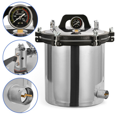 #ad Steam Autoclave Sterilizer 18L Dental Lab High Pressure Sterilization Pot 2000W $169.80