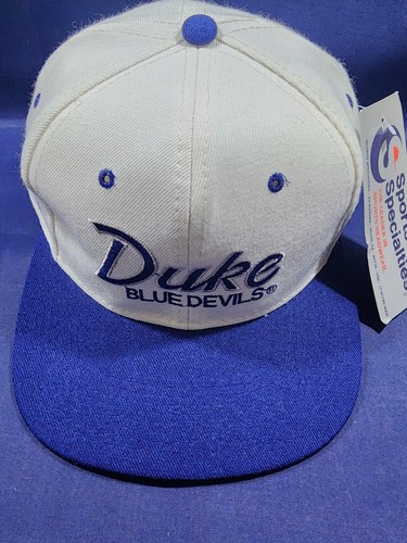 Vintage Duke Blue Devils Sports Specialties Hat Script Logo Snapback Cap New - Picture 2 of 12