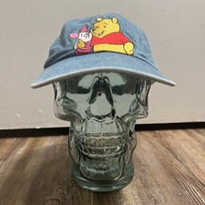 Vintage Winnie the Pooh  Piglet Embroidered Kids Youth Disney Elastic Strapback