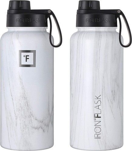 Botella de agua deportiva HIERRO °FLASK, 3 tapas (tapa de pico), a prueba de fugas, termo - Imagen 20 de 78