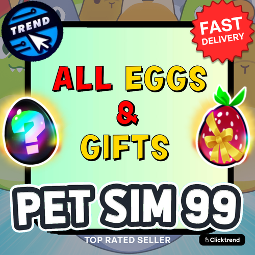 🔥NEW STOCK🔥 Pet Simulator 99 Eggs / Gifts | PET SIM 99 | Pet Simulator 99 - Picture 1 of 106