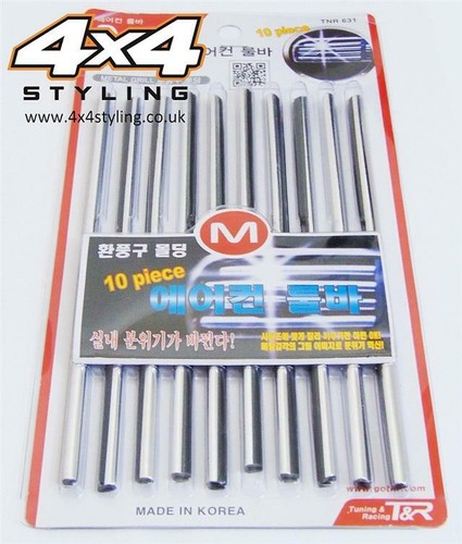 For Renault Koleos Chrome Interior Air Vent Trim Set (10 x 20cm pieces) - Picture 4 of 5