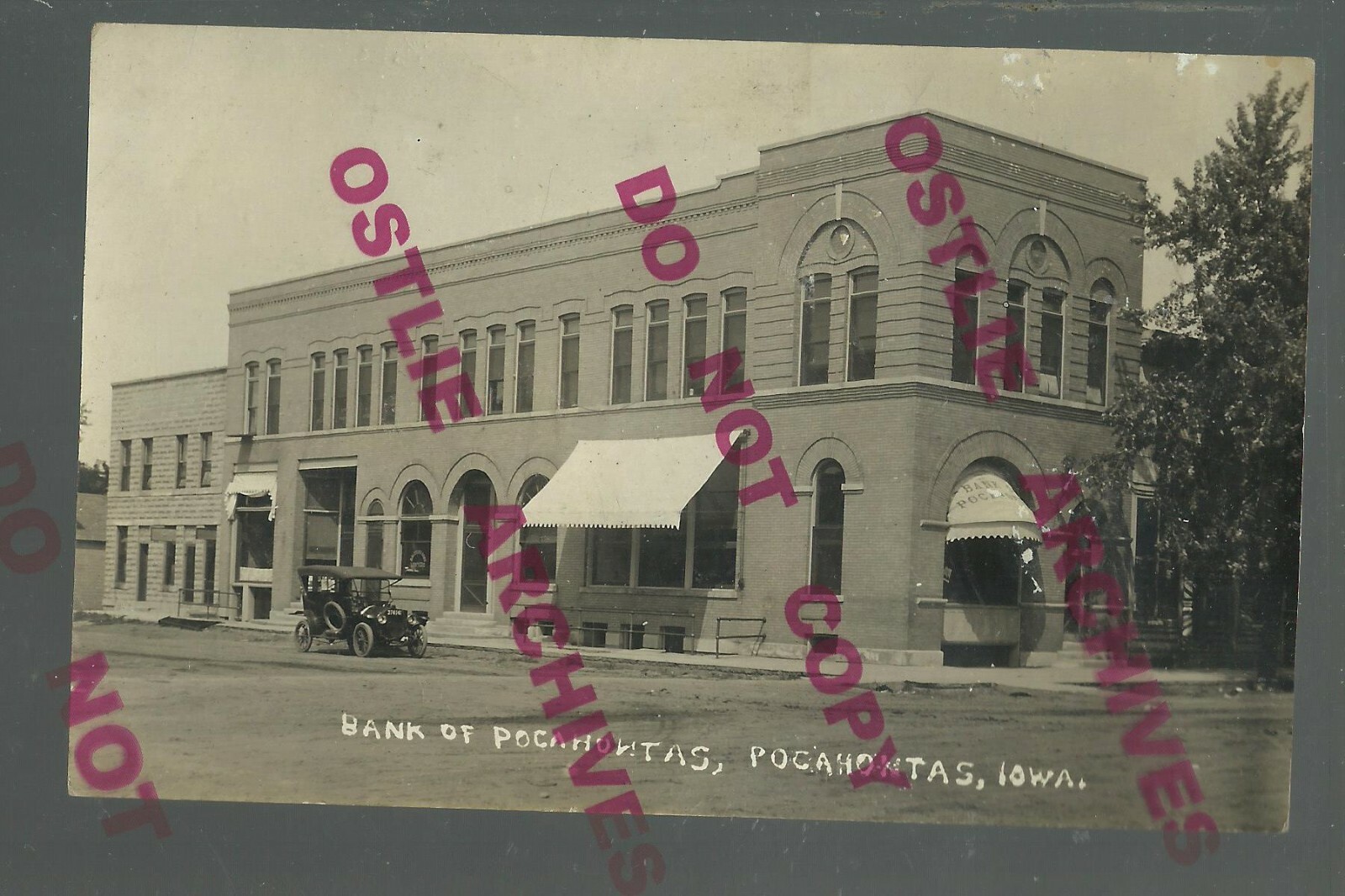 Pocahontas IOWA RPPC '12 MAIN STREET BANK nr Storm Lake Humboldt