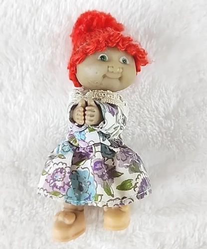 "Muñeco de pelo rojo abrazador lápiz vintage mini repollo parche niños 3,5"" años 80" - Imagen 2 de 5