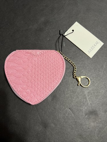 Jules Kae Darla Herz rosa Schlange Geldbörse Schlüsselanhänger NEU mit Etikett - Bild 5 von 9