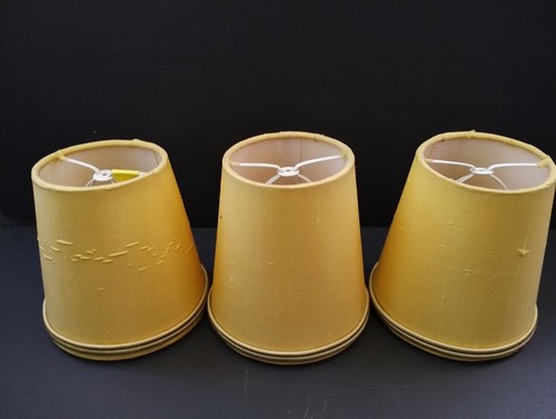 3 X CLIP ON CANDLE LAMPSHADES - YELLOW A/F (B)* - Picture 9 of 9