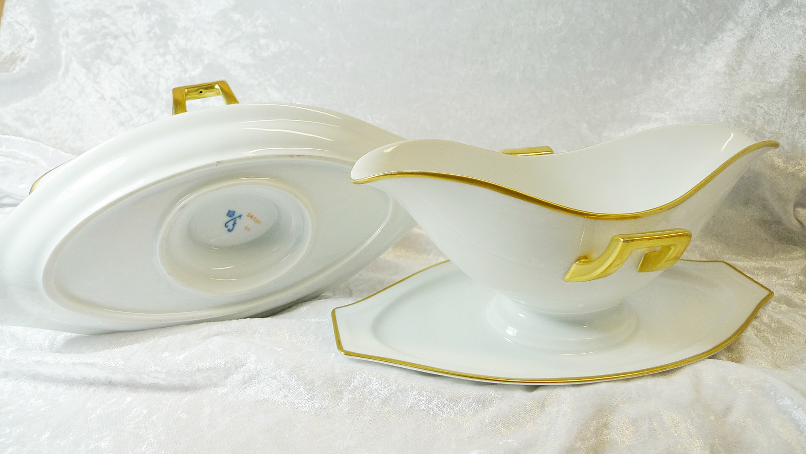 Top 2 x Sauciere Fürstenberg Empire weiß Porzellan Goldrand eBay
