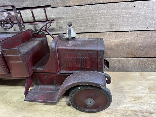 Antique Steelcraft City Fire Truck Pressed Steel - Picture 2 of 22