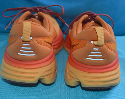 Hoka One One Women's Bondi 8 Size 11B Running Shoe Orange Nice Pre-Owned - Picture 6 of 24