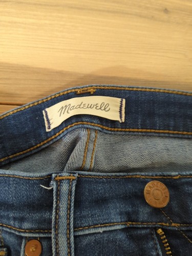 Madewell 10" High Rise Skinny Jeans Women's Tall Size 26 Blue Dark Wash 5-Pocket - Picture 3 of 6