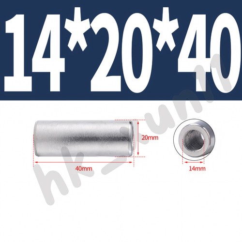 A2 STAINLESS STEEL ALL THREAD SLEEVE ROD BAR STUD ROUND CONNECTOR TUBE LONG NUTS - Picture 149 of 156