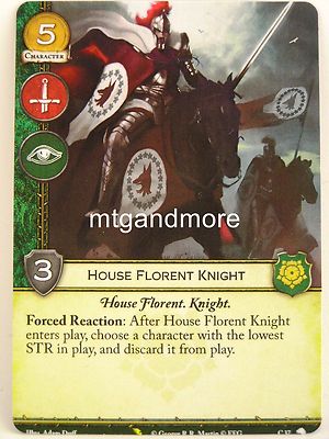 A Game of Thrones 2.0 LCG - 1x #C037 House Florent Knight - Valyrian Draft Pack