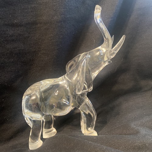 Figurine Dauphin Cristal D'Arques Vintage – Verre Bleu/clair H12cm – Vie Marine