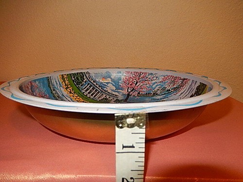 VINTAGE METALLIC  SOUVENIR WASHINGTON D.C CHERRY BLOSSOM COLORFUL - Picture 4 of 5