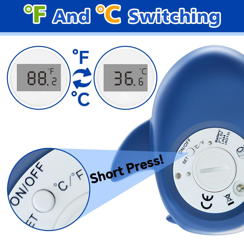 Baby Bath Thermometer, Infant Digital Water Thermometer Safety with 3 Color Back - Picture 5 of 13