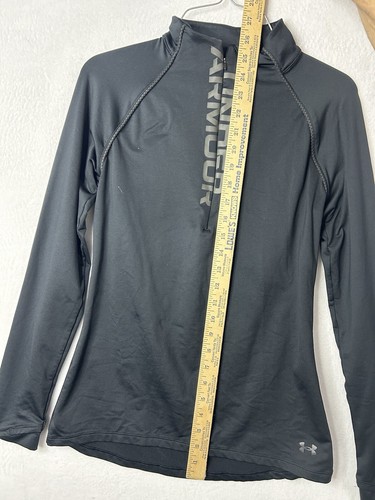 Under Armour Women's UA ColdGear 1/4 Zip Baselayer Shirt - Black / XS/TP/ECH - Picture 6 of 9