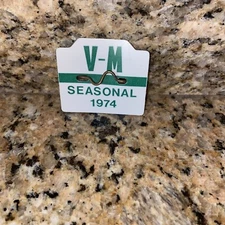 RARE! 1974 MARGATE VENTNOR Beach Tag Seasonal FIRST YEAR Original