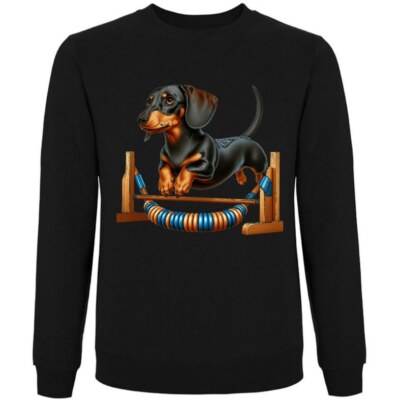 Sweatshirt Schwarz Dackel Dachshund Teckel Jagdhund Jagt Dackelwelpe Dac 402893s
