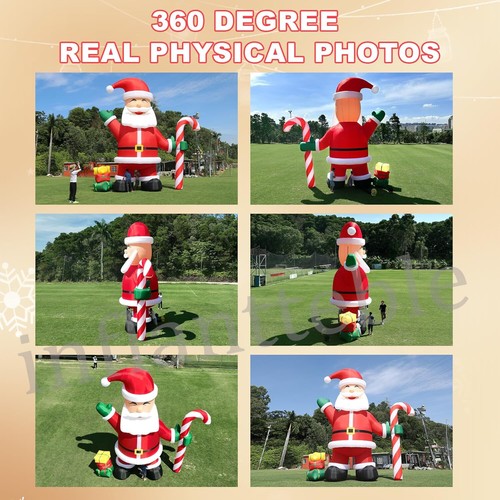 20-40FT Giant Christmas Inflatable Santa Claus Xmas Outdoor Decor BlowUp Outside - Picture 7 of 54