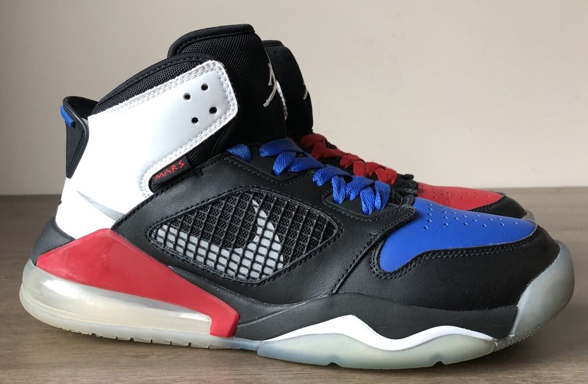 Nike Air Jordan Mars 270 GS Black White Blue Red Boys Size Nike Air Jordan Mars 270 GS Black White Blue Red Boys Size