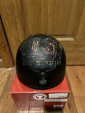 TORC T55 Half Helmet Matte Black Lucky Wings 13 Size 2XL