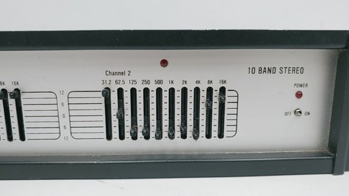 Ecualizador vintage Ross 10 bandas 2 canales montaje en rack - para reparación - Imagen 6 de 13