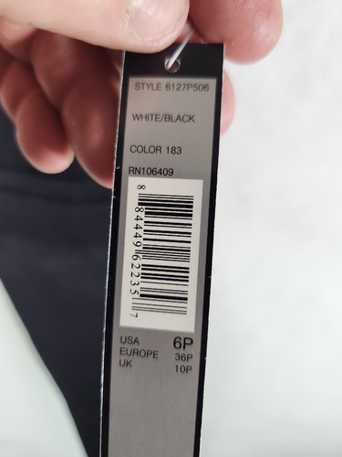 Neu mit Etikett Tahari Arthur S. Levine A-Line Kleid Damen Größe 6P schwarz weißgold Schnalle - Bild 7 von 8