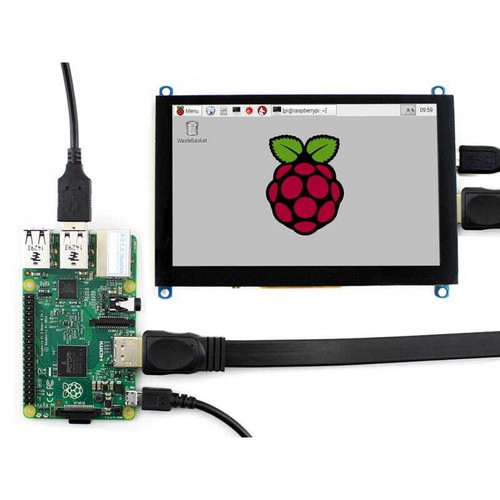 LCD Raspberry Pi 5" 800x480 kapazitives Touchpanel Waveshare 14300 - Bild 6 von 8