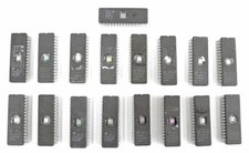 Lot Of SEVENTEEN Used Texas Instruments TMS 27C010-12 EPROM IC's. EP