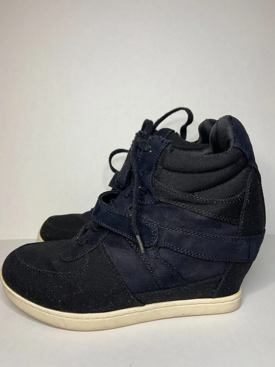 Suede wedge deals heel sneakers