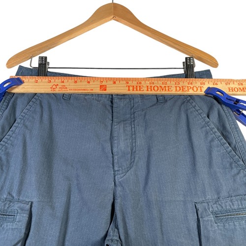 Pantaloncini Nike Uomo 30 Blu Ripstop Tasche Cargo Escursioni Outdoor Utility 9" Cucitura Interna - Foto 6 di 11
