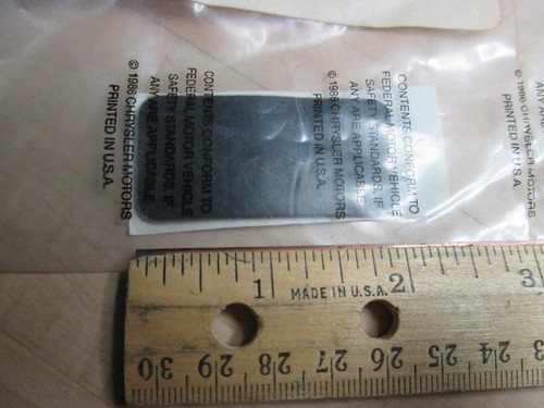 Mopar 4665733 Door Panel Noise Patch 1993 Chrysler LeBaron #M270DQ - Picture 3 of 5