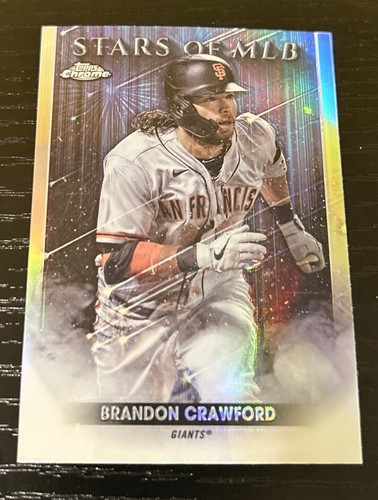 2022 Topps Chrome Brandon Crawford Stars of MLB - Picture 1 of 2