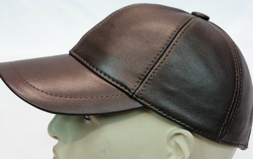New 100% Genuine Real Lambskin Leather Baseball Cap Hat Sport Visor 31 COLORS - Picture 28 of 38