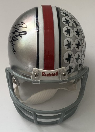 AJ Hawk Bobby Carpenter signed Ohio State Mini Helmet Buckeyes riddell - Picture 7 of 8