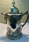 Vintage Heavy Silver Plated ~ Ale / Water Jug ~ Exquisitely Detailed ~ Beautiful