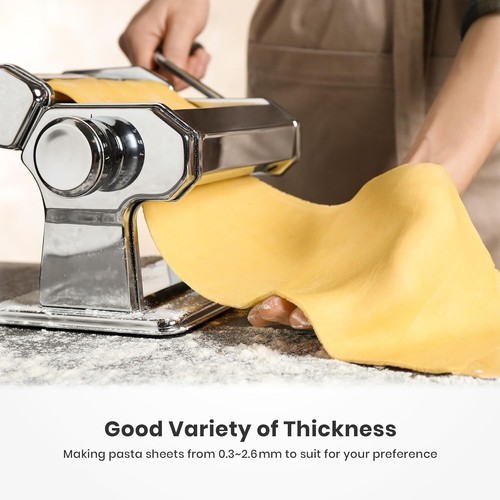 Authentic Pasta Maker Machine - 9 Adjustable Thickness for Fresh Spaghetti - Picture 6 of 10