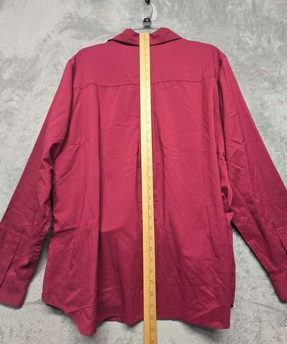ScotteVest Top Womnes Sz M1 XXL Red Burgundy Polly Popover Shirt Lightweight New - Picture 10 of 19