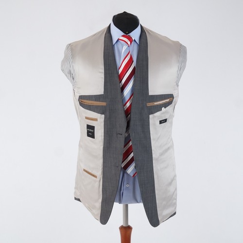 Mens Wool Sport Coat 42R US Size WINDSOR Grey Blazer Jacket - Picture 10 of 12