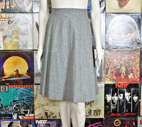 True Vintage 60s 70s Panther Wool 2 Piece Midi Skirt Blazer Suit Set Gray  - Bild 6 von 9