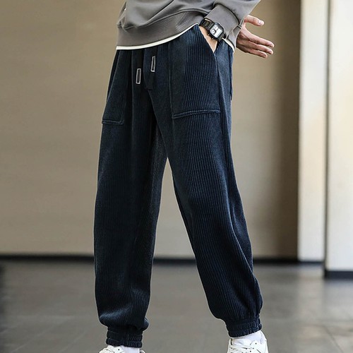 Men Corduroy Pants Casual Trousers Drawstring Elasticated Waist Baggy Sweatpants - Bild 27 von 35